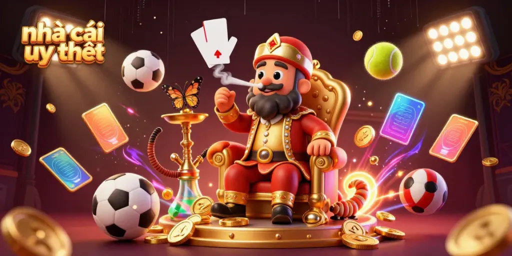 Experience the thrill of casino action with nhà cái uy tín, showcasing vibrant characters and dynamic sports elements.