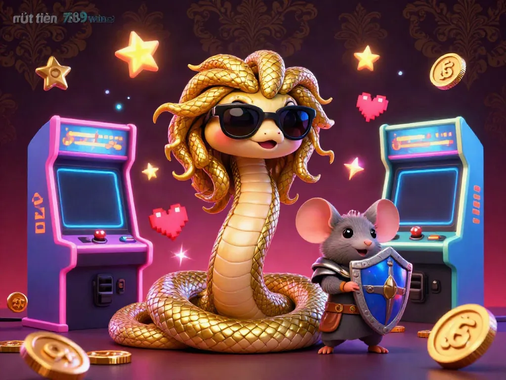 Experience the excitement of rút tiền 789win with engaging characters in a lively casino-themed scene.