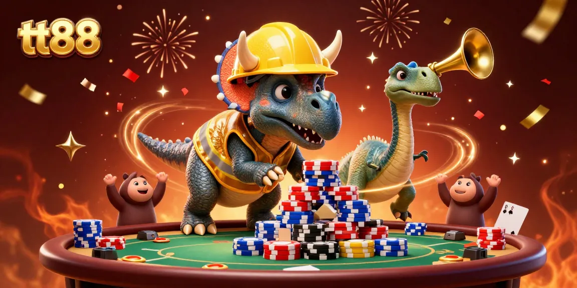 Experience thrilling gameplay at tt88 with dynamic poker action in a vibrant, festive scene.