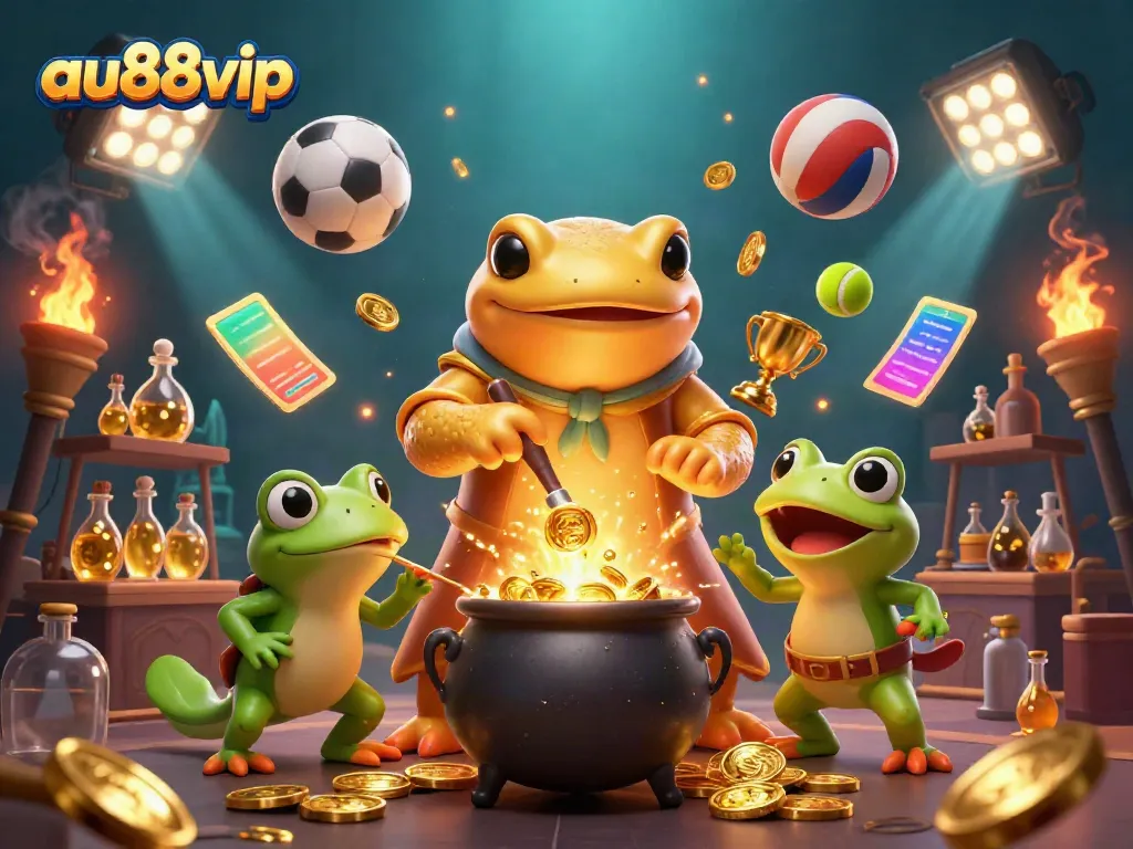 Engage with exciting gameplay at au88vip, featuring an alchemist and immersive casino elements in a magical setting.