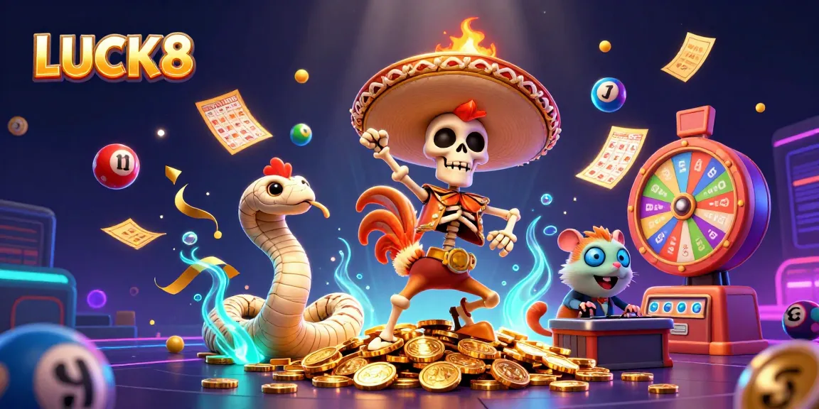 LUCK8 mang đến bầu không khí lễ hội với nhân vật độc đáo, thể hiện sự phấn khích trong trò chơi sòng bạc.