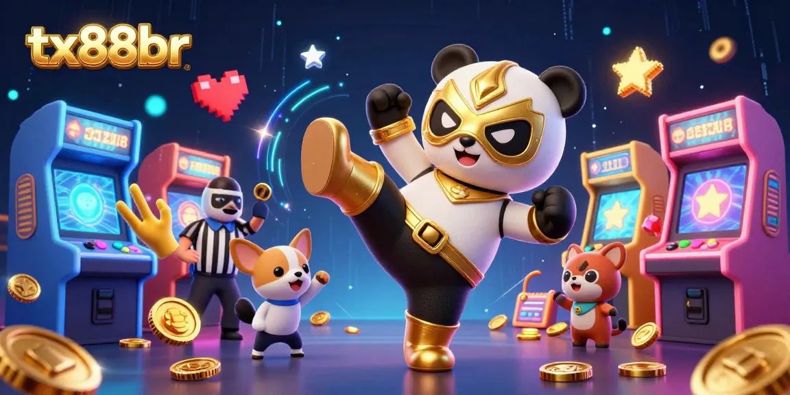 Experience thrilling gaming action with tx88br as playful animals cheer for joyous wins in a vibrant casino.