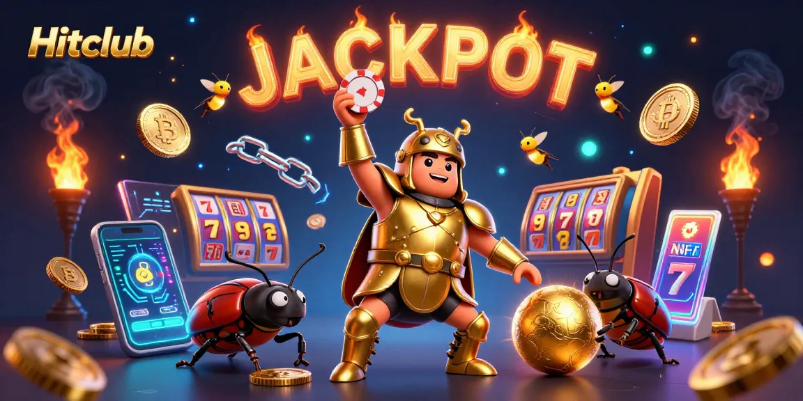 Hitclub showcases an exciting jackpot scene with vibrant characters and dynamic gambling elements.