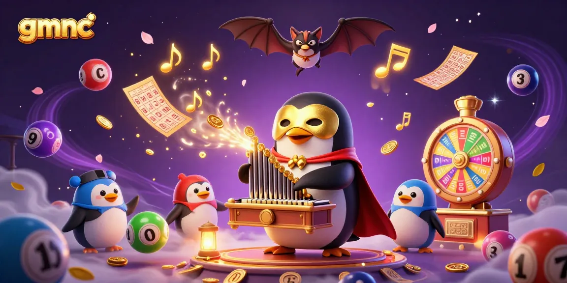 Win big with gmnc as a phantom penguin orchestrates a gold-filled casino scene.