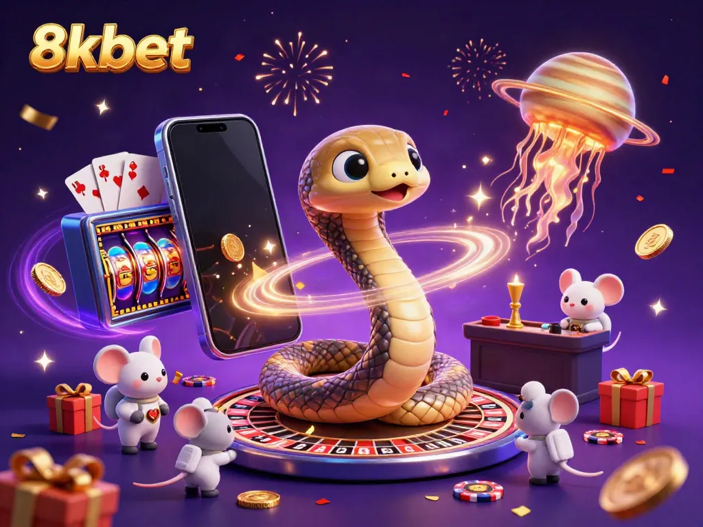 Celebrate wins with the vibrant 8xbet casino illustration, featuring engaging game elements.