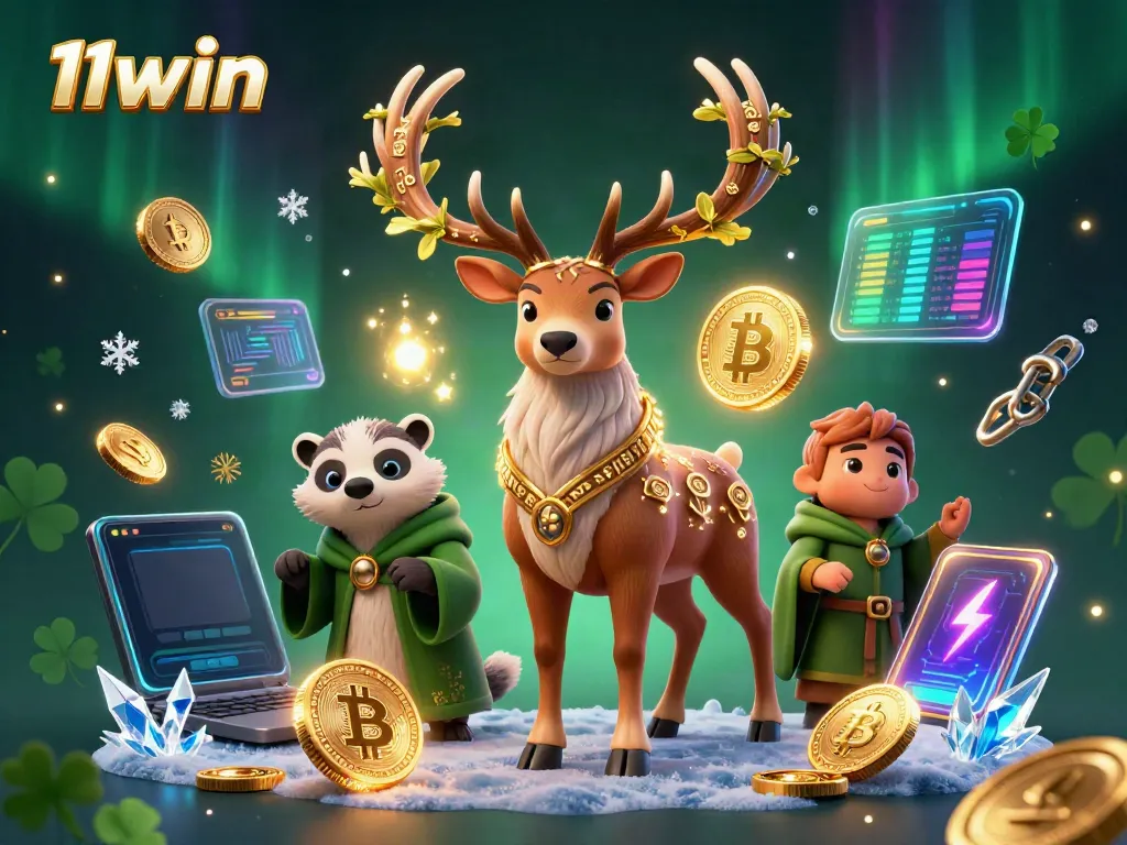 Experience 11win with vibrant casino elements and enchanting characters in a captivating 3D fantasy scene.