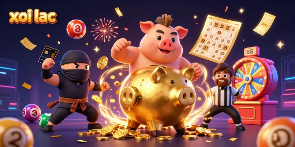 Engage with xoi lac through vibrant casino action featuring animated characters and colorful elements.