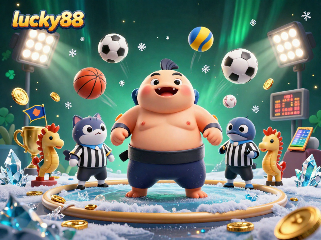 Play and win big at lucky88 with this engaging underwater casino scene featuring colorful characters and dynamic game elements.