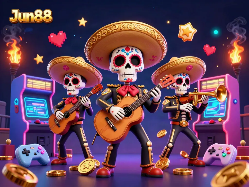 Trải nghiệm Jun88 với hình ảnh sống động từ mariachi đến trò chơi casino đặc sắc.