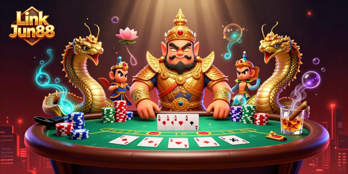 Play exciting games at Link Jun88, where fierce guardians meet vibrant poker action.